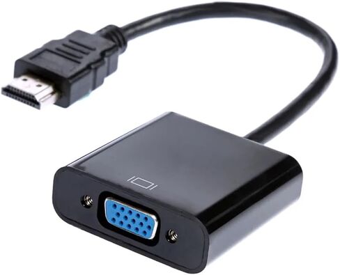 HD 1080P HDMI-compatibe to V/GA Cord Converter with Power Supply Male to Female Adapter for PC TV Tablet(with Audio) in Saudi Arabia