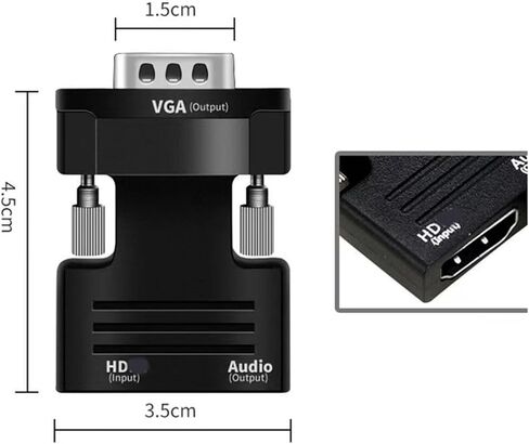 HDMI-Compatible to V/GA Adapter Converter Full HD 1080P HDMI to for PC to HDTV Projector Video in Saudi Arabia