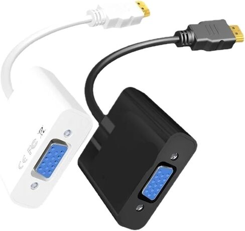 High Speed HDMI-Compatibl to V/GA Adapter Full HD 1080P HDMI to Cord Converter Male to Female for PC TV(Black) in Saudi Arabia