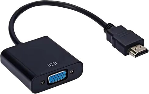 High Speed HDMI-Compatibl to V/GA Adapter Full HD 1080P HDMI to Cord Converter Male to Female for PC TV(Black) in Saudi Arabia