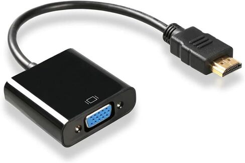 High Speed HDMI-Compatibl to V/GA Adapter Full HD 1080P HDMI to Cord Converter Male to Female for PC TV(Black) in Saudi Arabia