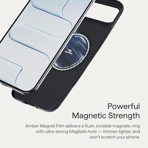 حافظة بيتاكا لهاتف iPhone Air مقاس 6.5 بوصة، متوافقة مع MagSafe، حافظة نحيفة للغاية مع ملمس بدون غطاء، منسوجة بألياف الأراميد 600D، أسود/رمادي (نسيج قطني طويل) in Saudi Arabia