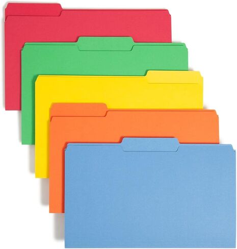 Smead Colored File Folder, 1/3-Cut Tab, Legal Size, Blue, 100 per Box (17043) in Saudi Arabia