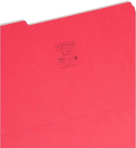 Smead Colored File Folder, 1/3-Cut Tab, Legal Size, Blue, 100 per Box (17043) in Saudi Arabia