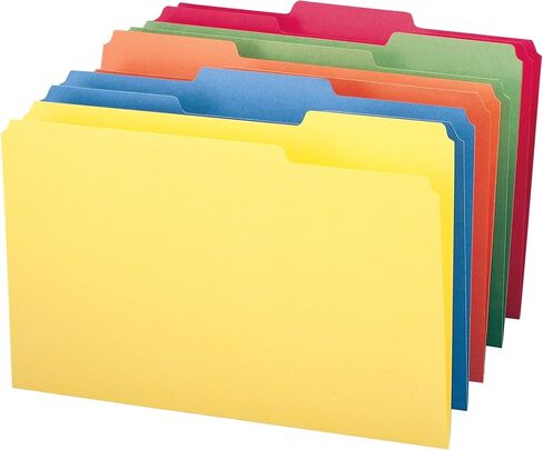 Smead Colored File Folder, 1/3-Cut Tab, Legal Size, Blue, 100 per Box (17043) in Saudi Arabia