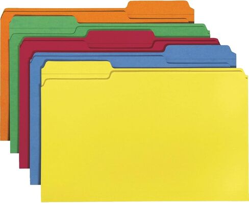 Smead Colored File Folder, 1/3-Cut Tab, Legal Size, Blue, 100 per Box (17043) in Saudi Arabia