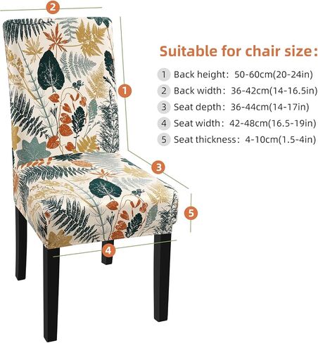 Fuloon Waterproof Dining Chair Covers, Parsons Chair Slipcover, Super Fit Stretch Kitchen Chair Slipcovers, Removable Washable Chairs Seat Cover for Dining Room, Kitchen(6 Pack, Waterproof Grey) in Kuwait