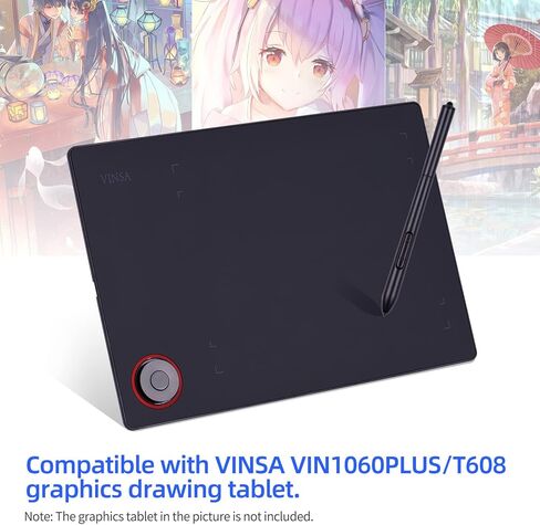 Drawing Stylus Batteryless Stylus 8192 Levels Pressure Compatible with VINSA VIN1060PLUS T608 Graphics Drawing Tablet Draw and Painting in Saudi Arabia