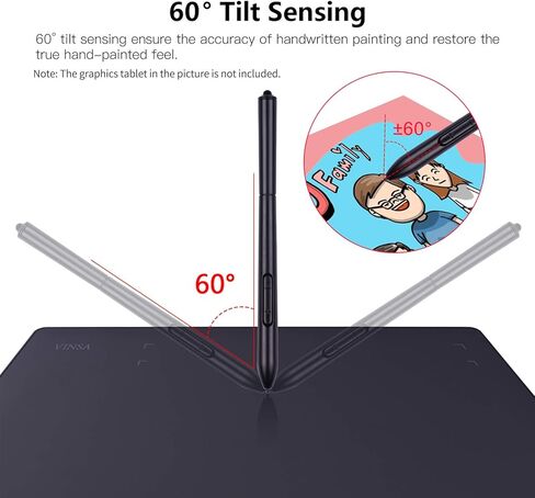 Drawing Stylus Batteryless Stylus 8192 Levels Pressure Compatible with VINSA VIN1060PLUS T608 Graphics Drawing Tablet Draw and Painting in Saudi Arabia