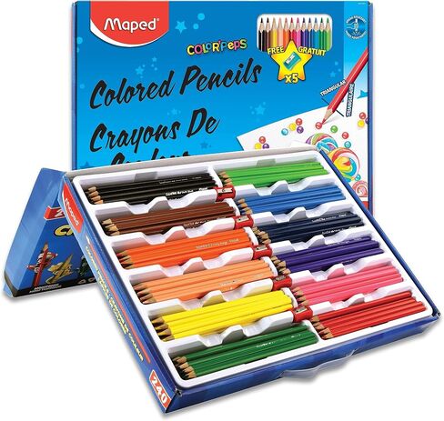 Maped - Color'Peps Triangular Colored Pencils - 48 Pack - Vibrant Colors in Kuwait
