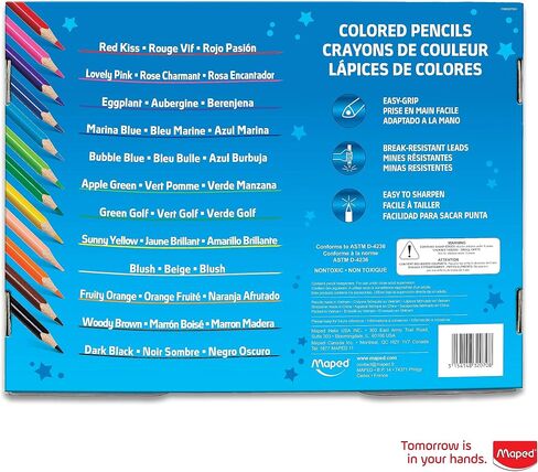 Maped - Color'Peps Triangular Colored Pencils - 48 Pack - Vibrant Colors in Kuwait