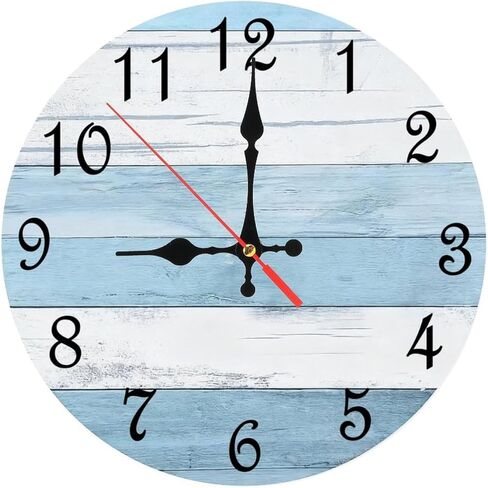 American Flag Tractor Wall Clock Rustic Farmhouse Decor 10-Inch Wooden Wall Clock, Silent Movement, Battery Operated (AA Batteries Not Included), Artistic Home Decor, Perfect for Home Accents in Saudi Arabia