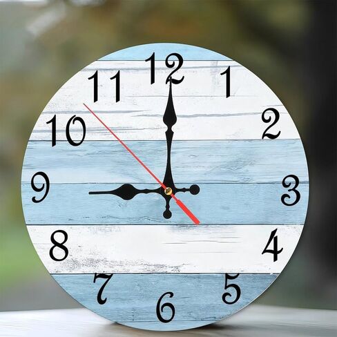 American Flag Tractor Wall Clock Rustic Farmhouse Decor 10-Inch Wooden Wall Clock, Silent Movement, Battery Operated (AA Batteries Not Included), Artistic Home Decor, Perfect for Home Accents in Saudi Arabia