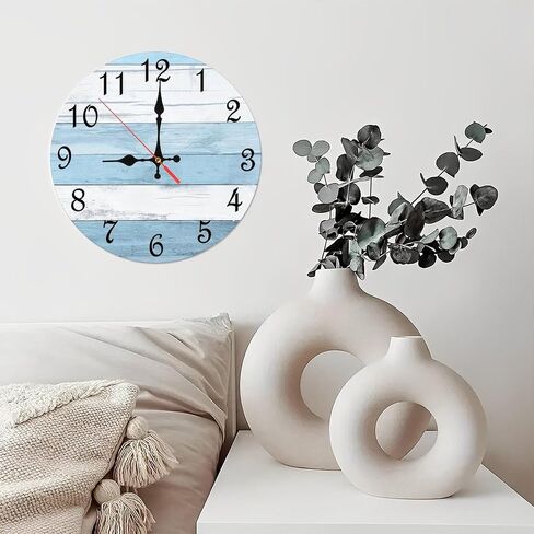 American Flag Tractor Wall Clock Rustic Farmhouse Decor 10-Inch Wooden Wall Clock, Silent Movement, Battery Operated (AA Batteries Not Included), Artistic Home Decor, Perfect for Home Accents in Saudi Arabia