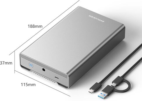 Avolusion PRO-G2 22TB USB 3.2 Gen 2 (10Gbps) USB-C External Hard Drive for Windows/MacOS (Silver) (Renewed) in Saudi Arabia
