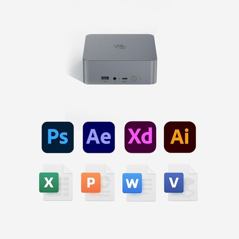 Beelink EQR5 Mini PC W11 Pro, AMD Ryzen 5 5500U(6C/12T up to 4GHz), 16GB DDR4 500G NVME SSD Graphics 7 core 1800MHz, WiFi 6/BT5.2/2*1000MB/S LAN, Support Dual Display Mini PC Computer Built in 85W PSU in Saudi Arabia