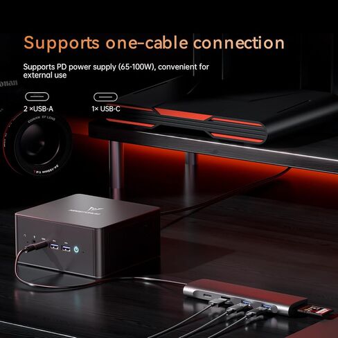 MINISFORUM UM890 Pro Mini PC AMD Ryzen 9 8945HS(8C/16T, up to 5.2GHz) 32GB DDR5 1TB SSD Mini Computers, 2xUSB4(PD 8K)/HDMI/DP Four Outputs, 2X LAN, 4xUSB3.2, OCuLink, Wi-Fi 6E, Radeon 780M (Renewed) in Saudi Arabia