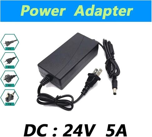 24V 5A AC to DC Power Adapter Converter 5.5 * 2.5mm(EU Plug) in Saudi Arabia