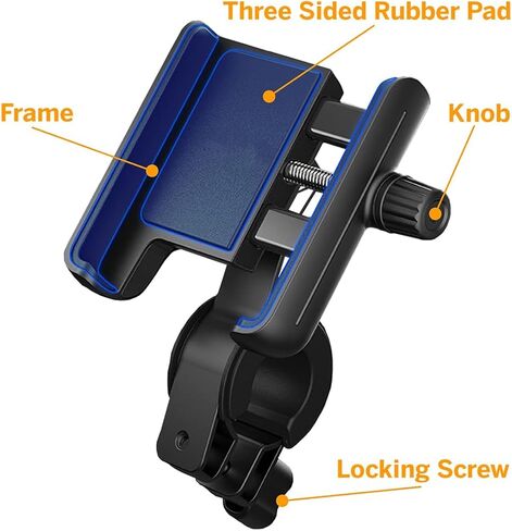 حامل هاتف أصلي لدراجة Segway Ninebot MAX G30 F20 F30 F40Electric Scooter، حامل هاتف ملاحة بمقود دراجة eMoped قابل للتعديل أصلي، يحمل أي هاتف محمول 4-6.5 بوصة in Kuwait