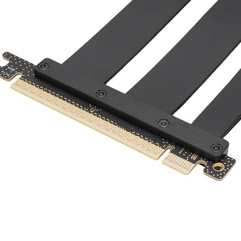 كابل PCIe 5.0 Riser، كابل تمديد GPU من الجيل 5 مع تقنية Anti EMI، متوافق مع RTX4090 RX7900XTX لهيكل الكمبيوتر الشخصي وخوادم AI وأنظمة تبريد المياه ITX للألعاب (20 سم) in Kuwait