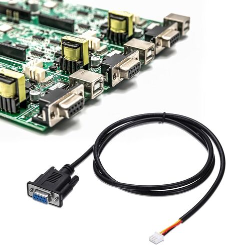 MECCANIXITY DB9 RS232 Serial Cable, 24AWG DB9 Female to Bare Wire Open End with 3 Wiring Terminals, DB9 232-XH2.54 Extension Cable for Data Communication, 3.3 ft in Saudi Arabia
