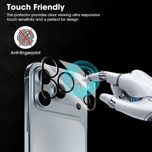 واقي كاميرا زجاجي لهاتف iPhone 17 Pro Max 17Air عدسة خلفية واقية مقسى لهاتف iPhone 17 16 15 14 13 Pro Max Plus (لهاتف iPhone17 Pro) in Saudi Arabia