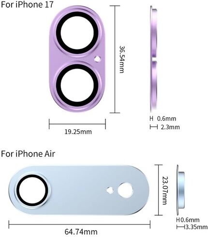 واقي عدسة الكاميرا المجوف من سبائك التيتانيوم لهاتف iPhone 17 Pro (فضي) in Saudi Arabia