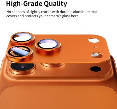 واقي عدسة الكاميرا المجوف من سبائك التيتانيوم لهاتف iPhone 17 Pro (فضي) in Saudi Arabia