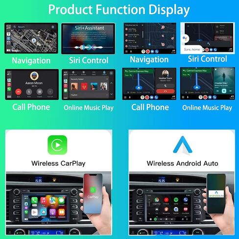 Wireless Carplay Adapter for iPhone, One Click Multi Devices/Users Switching Seamless Connection, 2025 Upgraded Car Bluetooth Adapter Built-in Wired Car Play/Android Auto to Wireless in Saudi Arabia