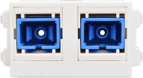 Dual SC Fiber Optic UPC Female Connector Socket Module Compatible with SC Cable Adapter Wall Plate in Saudi Arabia