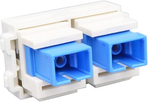Dual SC Fiber Optic UPC Female Connector Socket Module Compatible with SC Cable Adapter Wall Plate in Saudi Arabia
