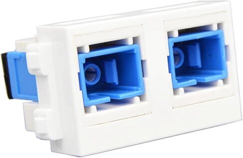 Dual SC Fiber Optic UPC Female Connector Socket Module Compatible with SC Cable Adapter Wall Plate in Saudi Arabia