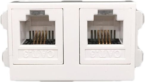 CAT3 RJ11 وحدة الهاتف 2 ميناء الهاتف تجعيد سلك موصل المقبس المقبس 23x36mm in Saudi Arabia