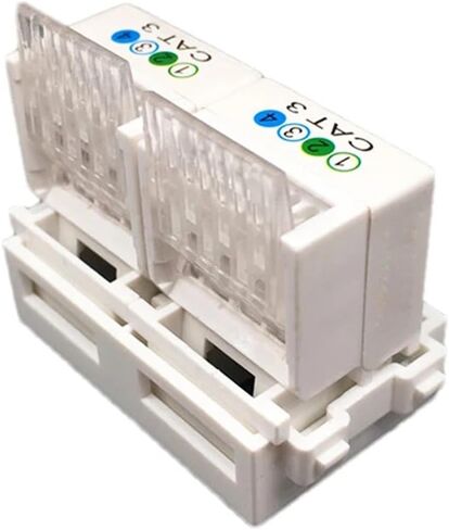 CAT3 RJ11 وحدة الهاتف 2 ميناء الهاتف تجعيد سلك موصل المقبس المقبس 23x36mm in Saudi Arabia