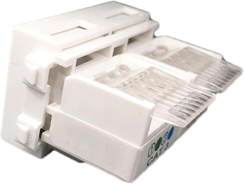 CAT3 RJ11 وحدة الهاتف 2 ميناء الهاتف تجعيد سلك موصل المقبس المقبس 23x36mm in Saudi Arabia