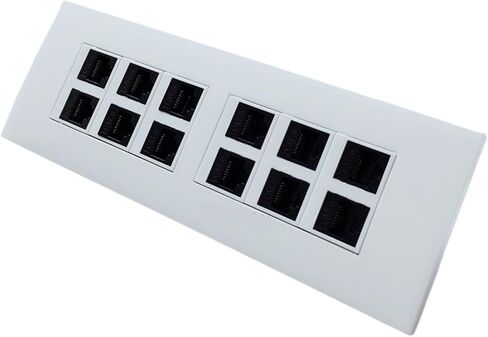 CAT5E CAT6 RJ45 أنثى إلى موصل سالب 12 منفذ جاك التوسع 118 نوع لوحة جاك (CAT6) in Kuwait