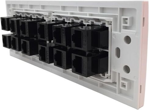 CAT5E CAT6 RJ45 أنثى إلى موصل سالب 12 منفذ جاك التوسع 118 نوع لوحة جاك (CAT6) in Kuwait