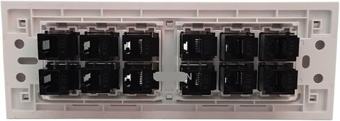 CAT5E CAT6 RJ45 أنثى إلى موصل سالب 12 منفذ جاك التوسع 118 نوع لوحة جاك (CAT6) in Kuwait
