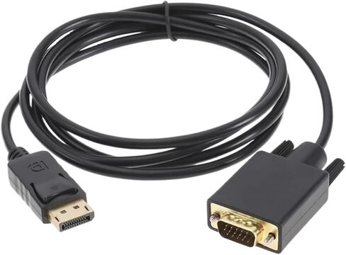 DP Male to V/GA Male Cable Adapter Compatible with Elitebook de*/ll Desktop PC DisplayPort to V/GA Converter Cord 1.8m(DP to VGA Female) in Saudi Arabia