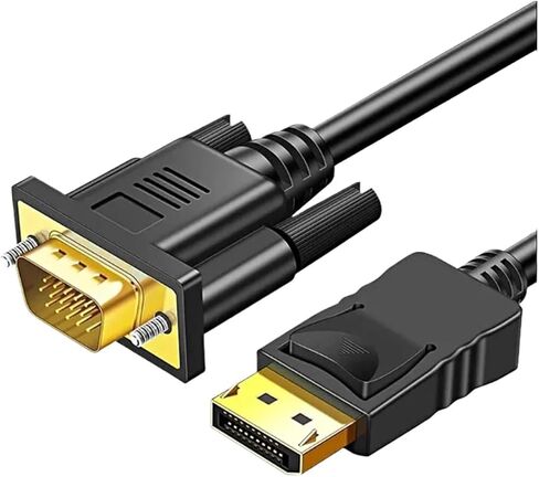 HD 1080P Displayport Display Port DP ذكر إلى V/GA ​​ذكر مطلي DP إلى V/GA ​​كابل للكمبيوتر PC HDTV العارض M>oni>tor in Saudi Arabia