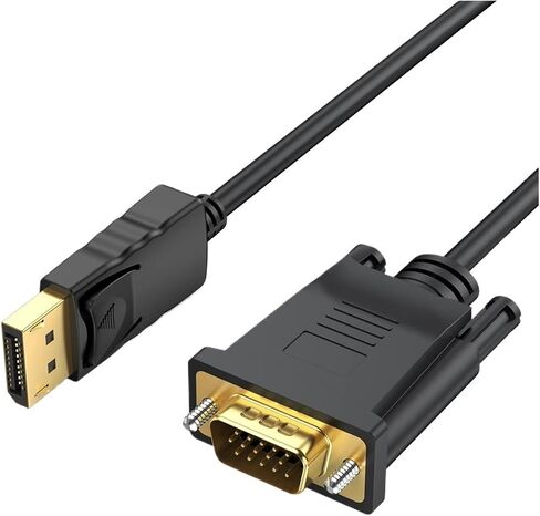 HD 1080P Displayport Display Port DP ذكر إلى V/GA ​​ذكر مطلي DP إلى V/GA ​​كابل للكمبيوتر PC HDTV العارض M>oni>tor in Saudi Arabia