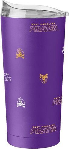شعار العلامات التجارية NCAA Notre Dame Fighting Irish Step & Repeat كوب من الفولاذ المقاوم للصدأ سعة 20 أونصة - تصميم الشعار بالكامل، جدار مزدوج مطلي بالمسحوق معزول بفراغ - يحافظ على المشروبات ساخنة وباردة لساعات in Kuwait