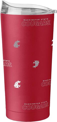 شعار العلامات التجارية NCAA Notre Dame Fighting Irish Step & Repeat كوب من الفولاذ المقاوم للصدأ سعة 20 أونصة - تصميم الشعار بالكامل، جدار مزدوج مطلي بالمسحوق معزول بفراغ - يحافظ على المشروبات ساخنة وباردة لساعات in Kuwait
