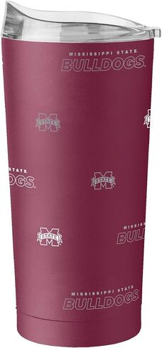 شعار العلامات التجارية NCAA Notre Dame Fighting Irish Step & Repeat كوب من الفولاذ المقاوم للصدأ سعة 20 أونصة - تصميم الشعار بالكامل، جدار مزدوج مطلي بالمسحوق معزول بفراغ - يحافظ على المشروبات ساخنة وباردة لساعات in Kuwait