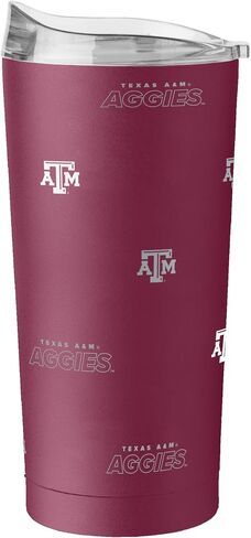 شعار العلامات التجارية NCAA Notre Dame Fighting Irish Step & Repeat كوب من الفولاذ المقاوم للصدأ سعة 20 أونصة - تصميم الشعار بالكامل، جدار مزدوج مطلي بالمسحوق معزول بفراغ - يحافظ على المشروبات ساخنة وباردة لساعات in Kuwait
