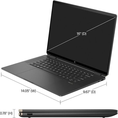 لابتوب اتش بي 2024 | سبيكتر x360 2 في 1 | 16 بوصة 2560 × 1600 120 هرتز تعمل باللمس | Intel-16 Core Intel Evo Core Ultra 7 155H | 16 جيجابايت DDR5 | 4 تيرابايت SSD | Windows 10 Pro | Wi-Fi 6E - لوحة مفاتيح بإضاءة خلفية - كاميرا تعمل بالأشعة تحت الحمراء بدق in Kuwait