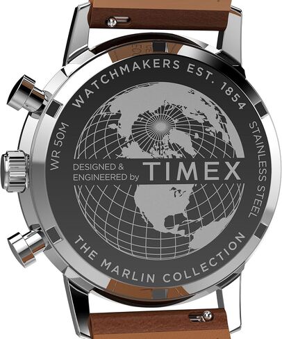 Timex Men's Marlin 40mm Watch - Black Strap Blue Dial Stainless Steel Case in Saudi Arabia