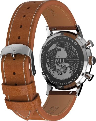 Timex Men's Marlin 40mm Watch - Black Strap Blue Dial Stainless Steel Case in Saudi Arabia