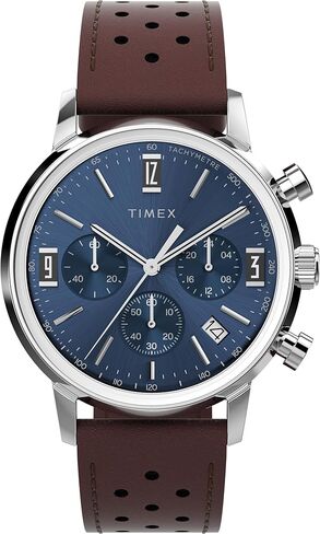 Timex Men's Marlin 40mm Watch - Black Strap Blue Dial Stainless Steel Case in Kuwait
