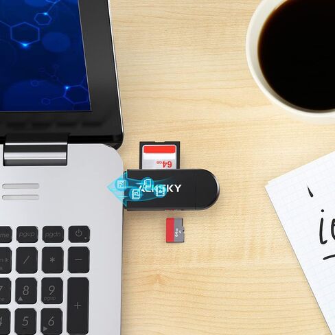 قارئ بطاقة SD 3 في 1 من النوع C/USB-A/Micro USB، قارئ بطاقة ذاكرة بفتحة مزدوجة لأجهزة MacBook/PC/Android/الهاتف/الكاميرا/الكمبيوتر المحمول/Galaxy/Chromebook، محول بطاقة Micro SD يدعم SD/SDHC/SDXC/MMC in Saudi Arabia